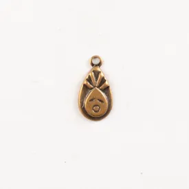 13x6.5mm Antique Gold Brass Finish FUN BABY FACE, EA