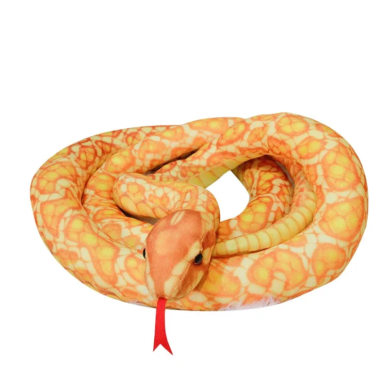 1pc 110/200cm Simulation Cobra and Python Snake Plush Toy Soft Stuffed Zodiac Dolls Funny Gift for Children Kids Party Toys