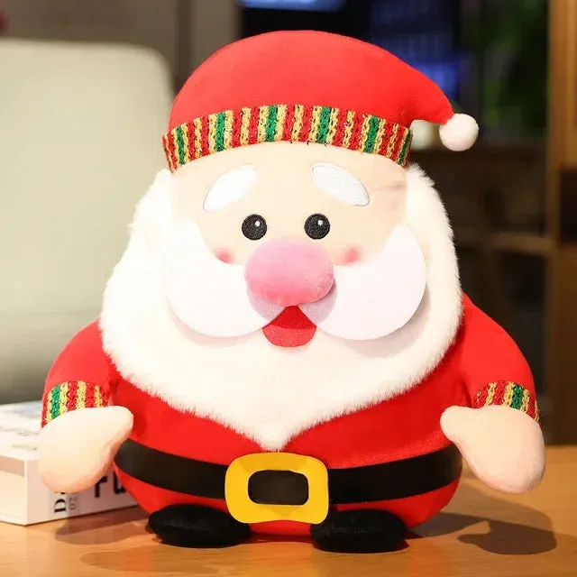 23CM Cartoon Santa Claus Plush Toy Stuffed Elk Snowman Animal Pillow Dolls Christmas Gifts For Children Birthday Decor