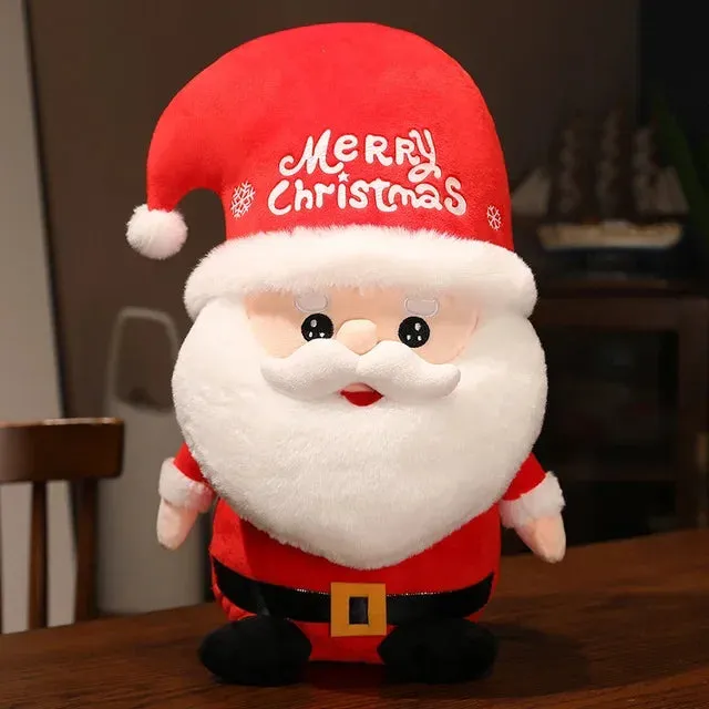 23CM Cartoon Santa Claus Plush Toy Stuffed Elk Snowman Animal Pillow Dolls Christmas Gifts For Children Birthday Decor