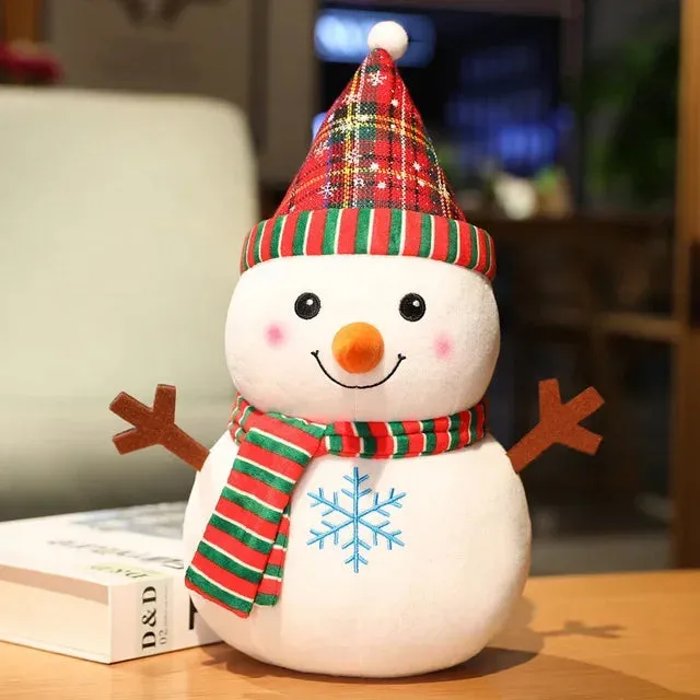 23CM Cartoon Santa Claus Plush Toy Stuffed Elk Snowman Animal Pillow Dolls Christmas Gifts For Children Birthday Decor