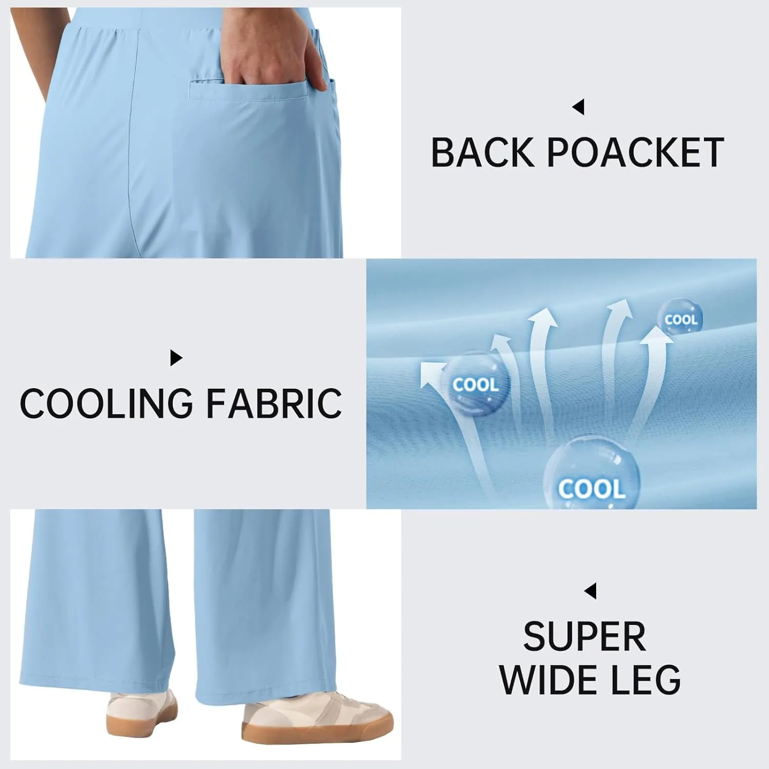 26"/28" Inseam Petite Womens Wide Leg Sweatpants Lightweight High Rise Upf50 Loose Thin Cool Summer Pants with Pockets 2025