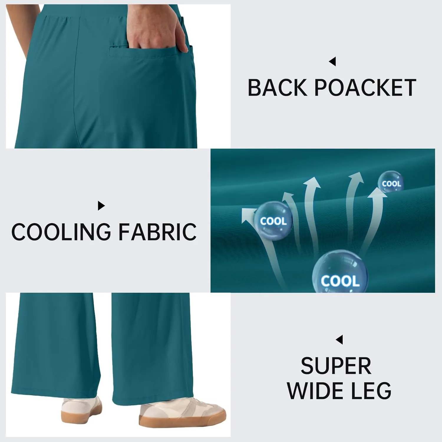 26"/28" Inseam Petite Womens Wide Leg Sweatpants Lightweight High Rise Upf50 Loose Thin Cool Summer Pants with Pockets 2025