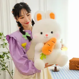 28/50cm Stuffed Carrot Rabbit Plush Toy Soft Toys Cushion Bunny Kid Pillow Birthday Gifts For Children Baby Accompany Sleep Toy
