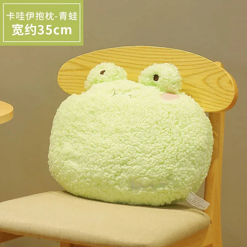 35cm kawaii Animal Teddy Bear Rabbit Frog Tiger Pig Plush Toys Cartoon Stuffed Soft Pillow Back Sofa Cushion for Girls Kids
