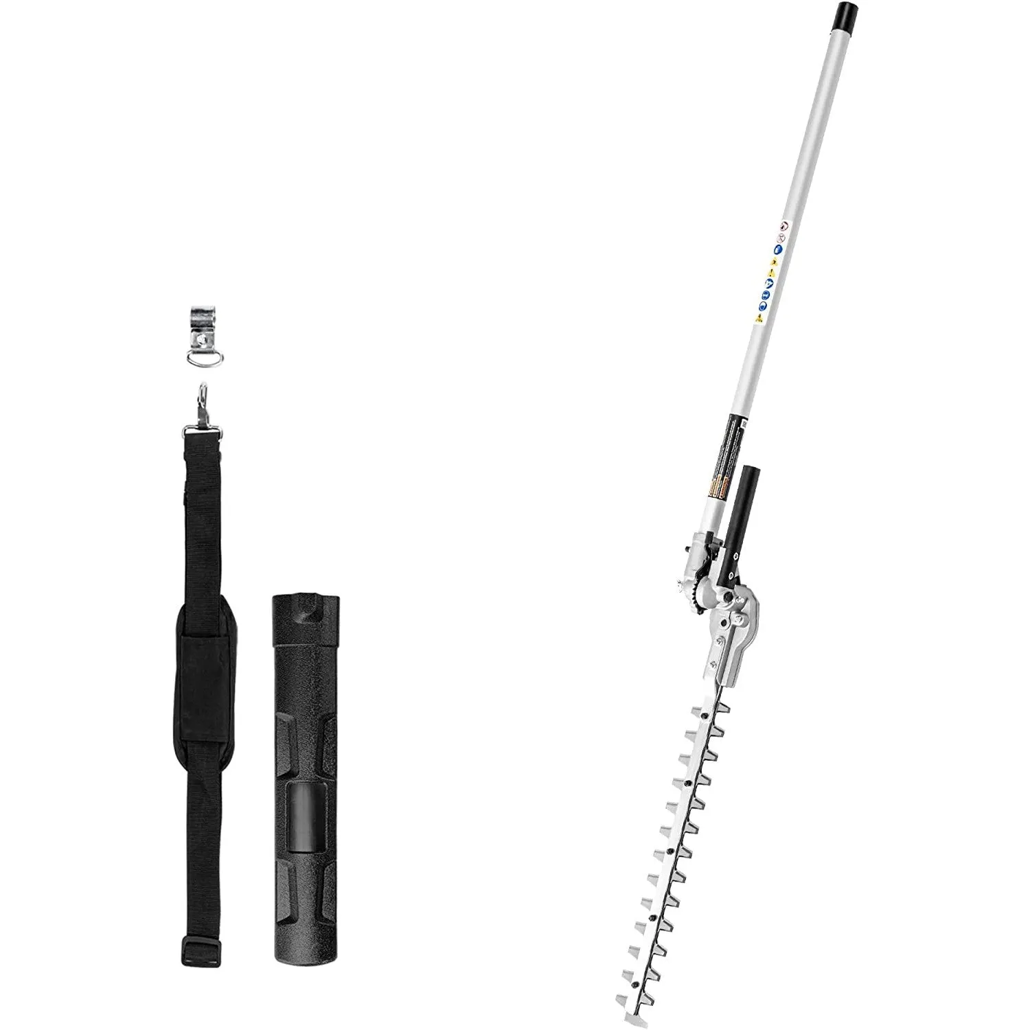 80V 16" Cordless Battery String Trimmer (Attachment Capable) & 16-Inch Hedge Trimmer Attachment Combo Kit w/ 2.0Ah Battery & Charger