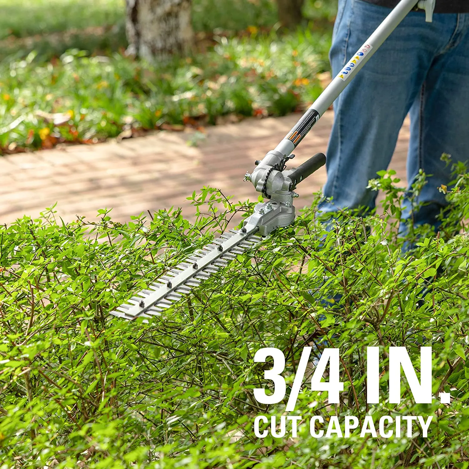 80V 16" Cordless Battery String Trimmer (Attachment Capable) & 16-Inch Hedge Trimmer Attachment Combo Kit w/ 2.0Ah Battery & Charger