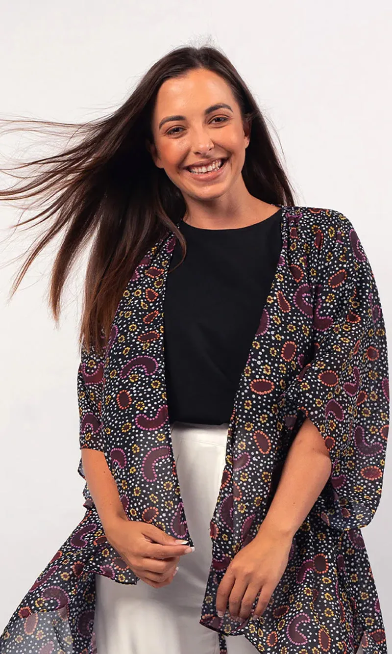Aboriginal Art Chiffon Shawl Karnta Dreaming
