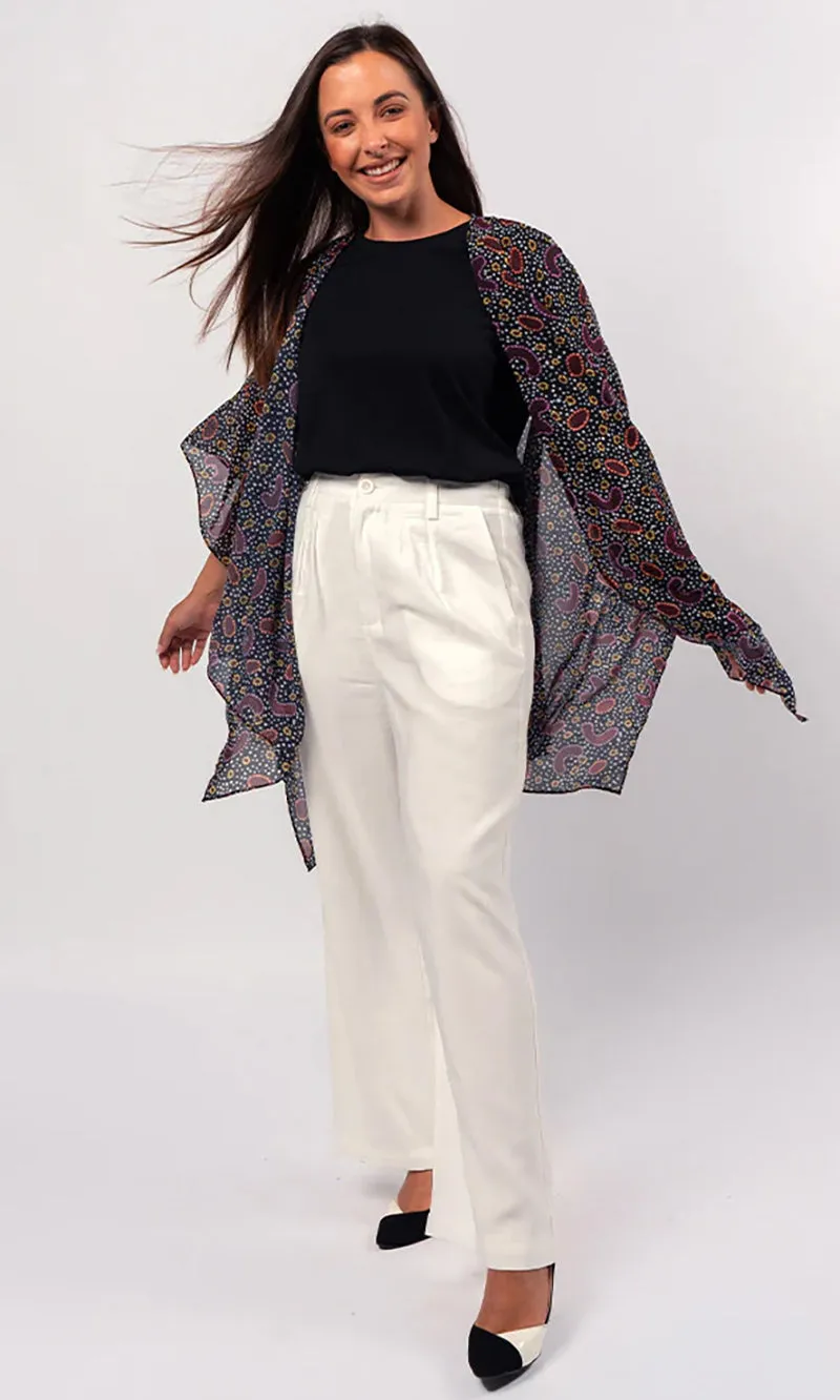 Aboriginal Art Chiffon Shawl Karnta Dreaming