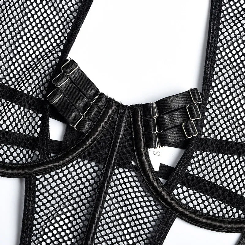 Alternative 'Bordello' Black Mesh Bodysuit