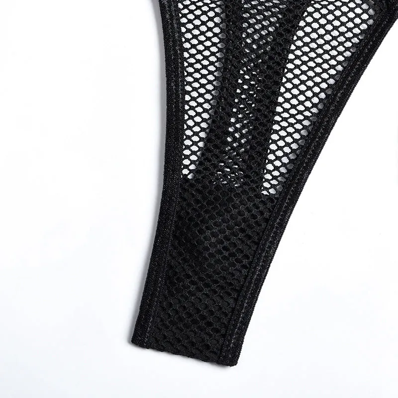 Alternative 'Bordello' Black Mesh Bodysuit