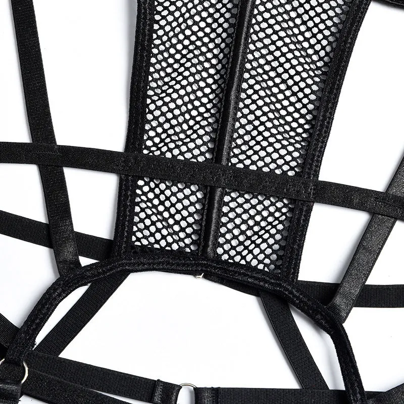 Alternative 'Bordello' Black Mesh Bodysuit