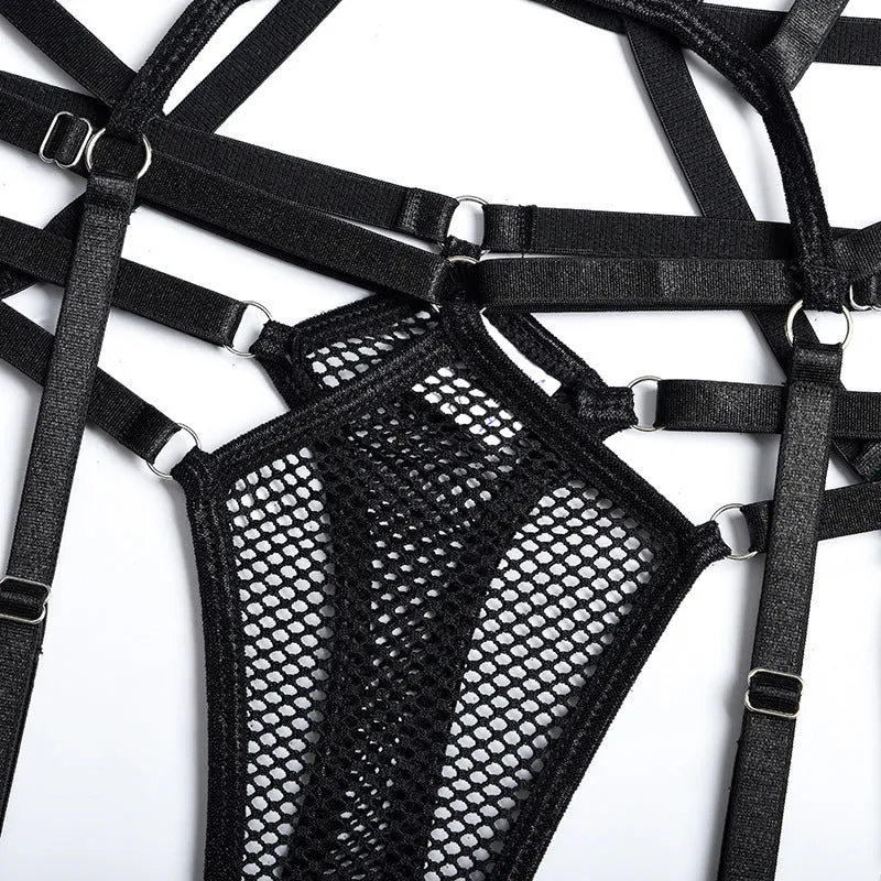 Alternative 'Bordello' Black Mesh Bodysuit