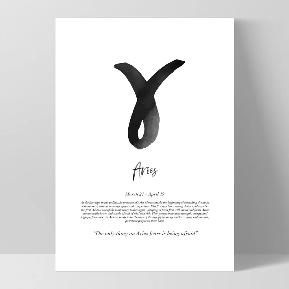 Aries Star Sign | Watercolour Symbol - Art Print