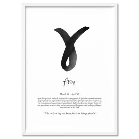 Aries Star Sign | Watercolour Symbol - Art Print