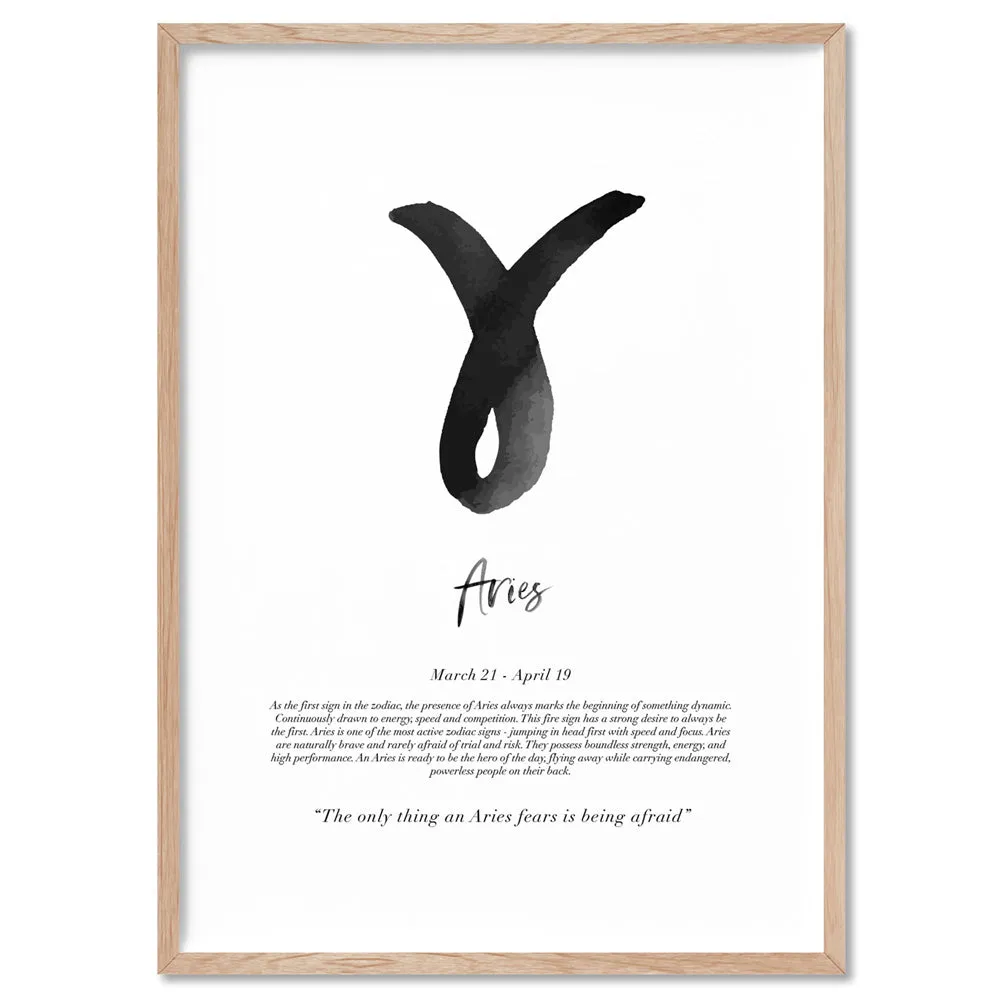 Aries Star Sign | Watercolour Symbol - Art Print