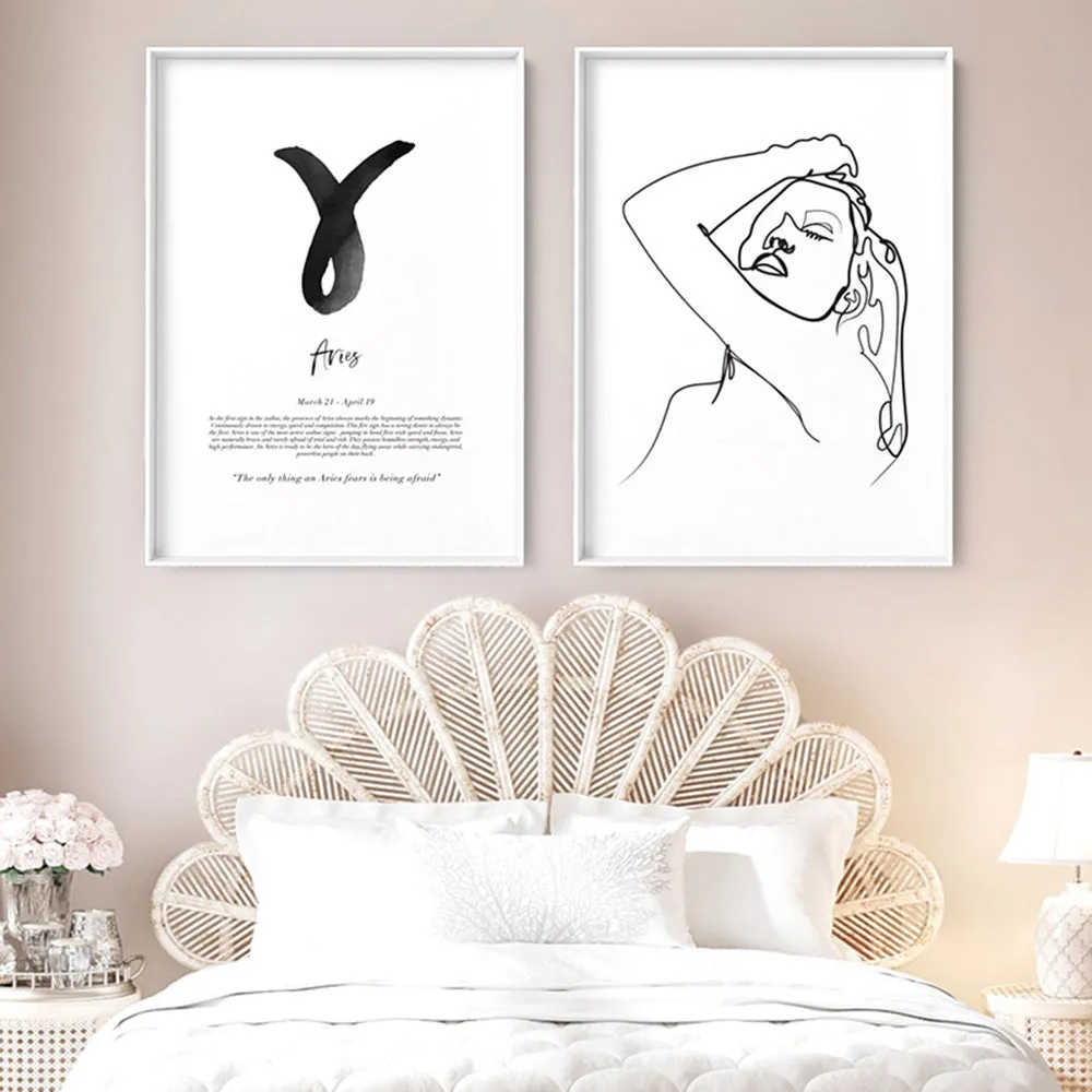 Aries Star Sign | Watercolour Symbol - Art Print