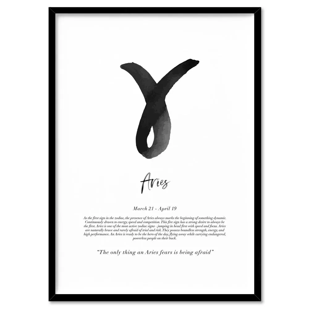 Aries Star Sign | Watercolour Symbol - Art Print