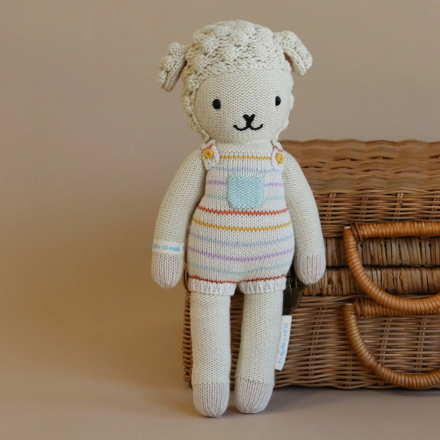 Avery the Lamb 13" Knit Doll by Cuddle   Kind