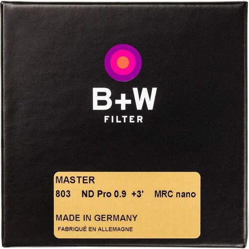 B W 82mm #803 MASTER Neutral Density 0.9 3-Stop MRC Nano Filter