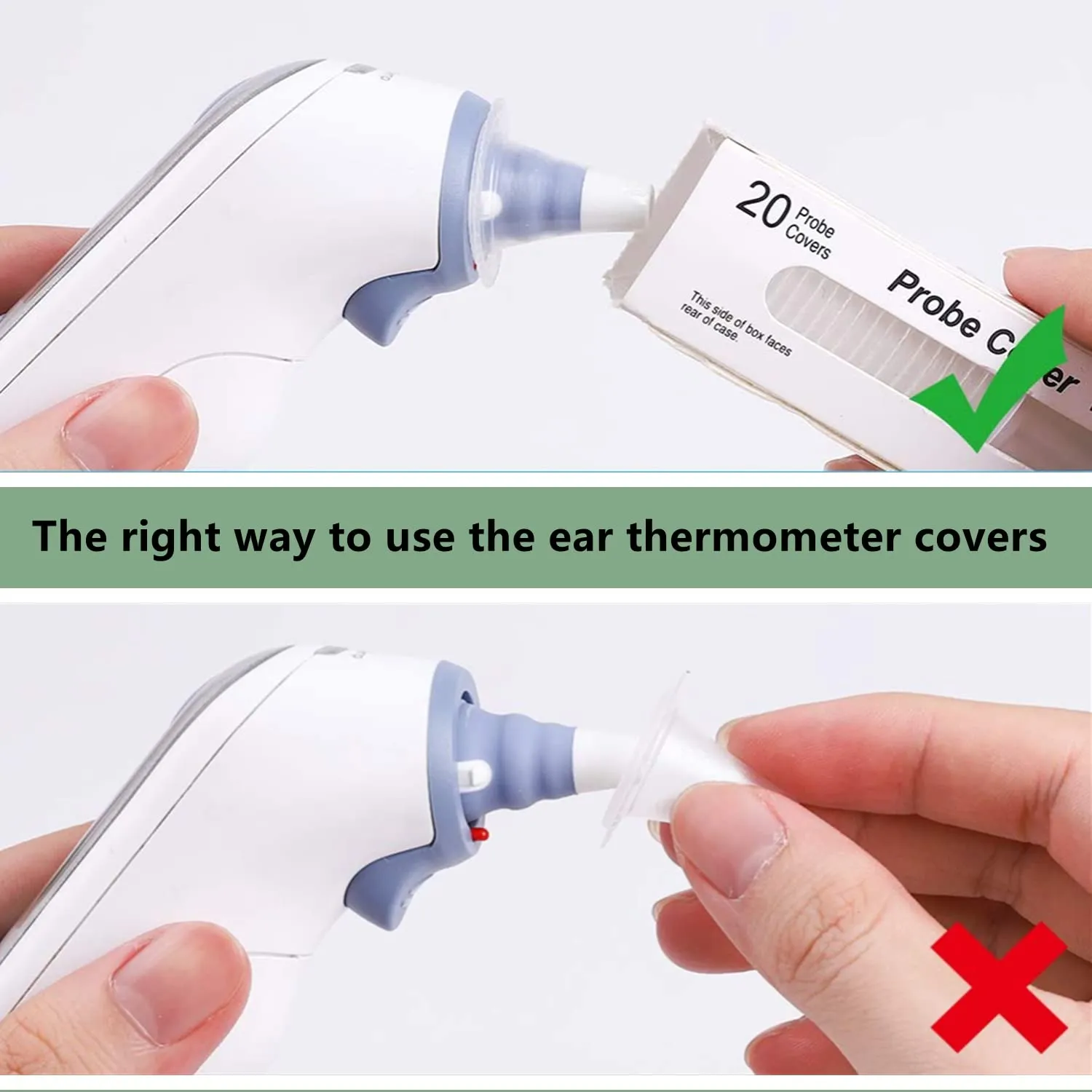 Babekin 100 Counts Ear Thermometer Probe Covers for All Braun Thermometer Models Thermometers, BPA Free Lens Filters