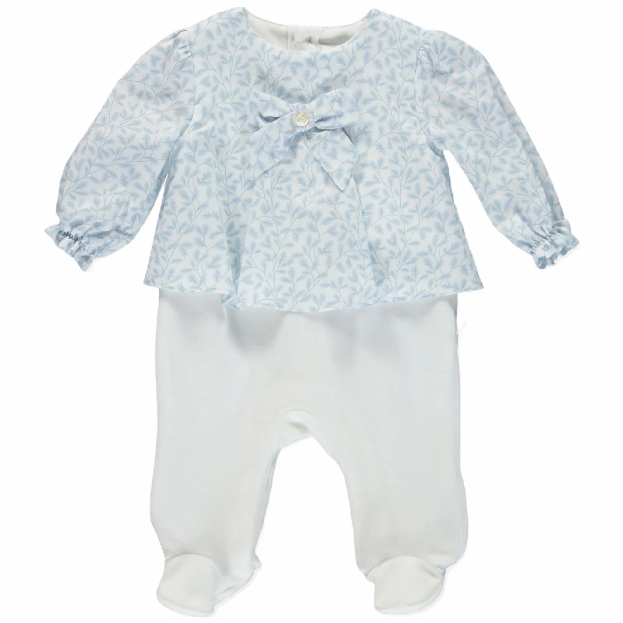 Baby Blue Floral Romper
