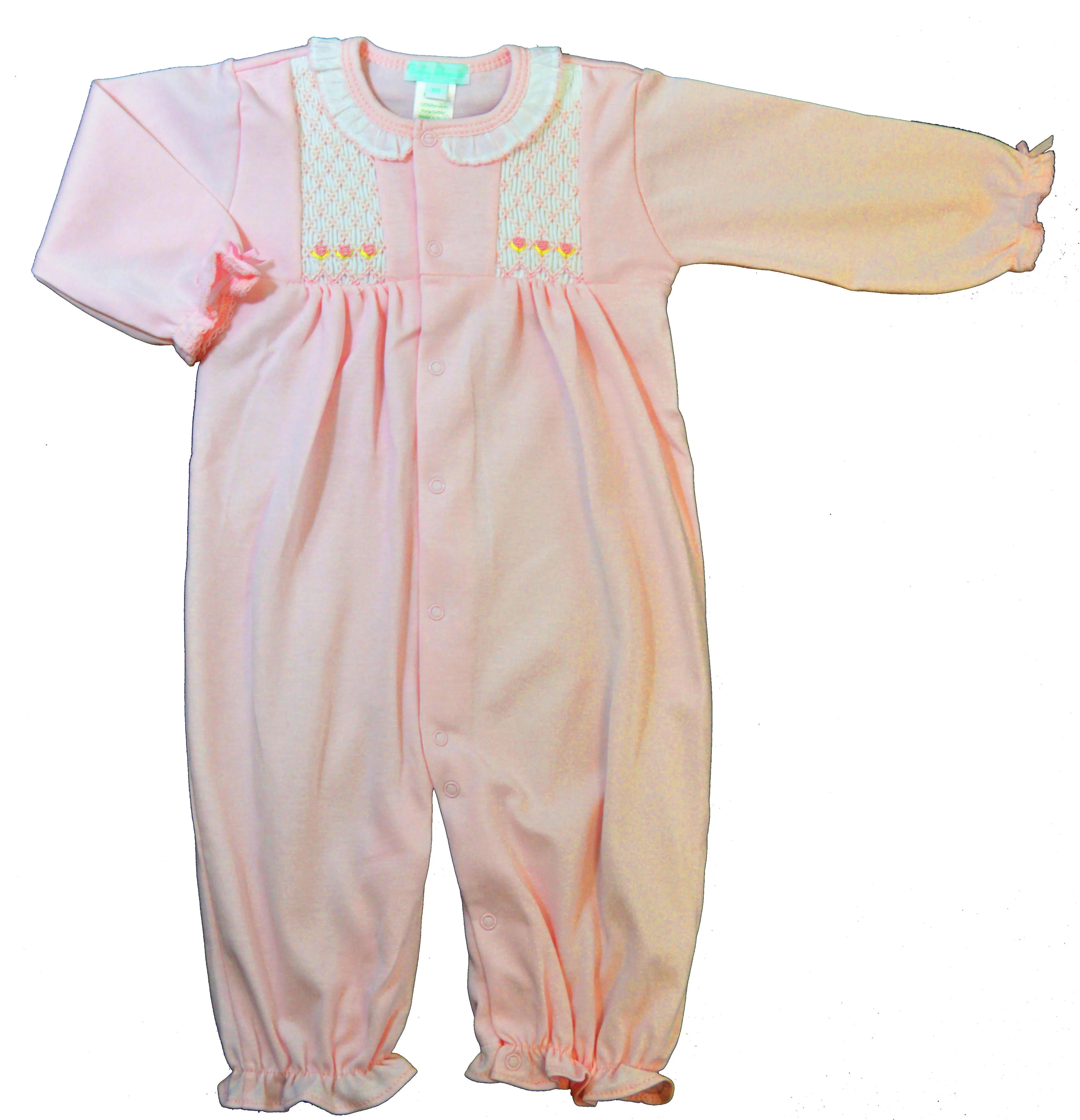 Baby Girl's Pink Hand Smocked Converter
