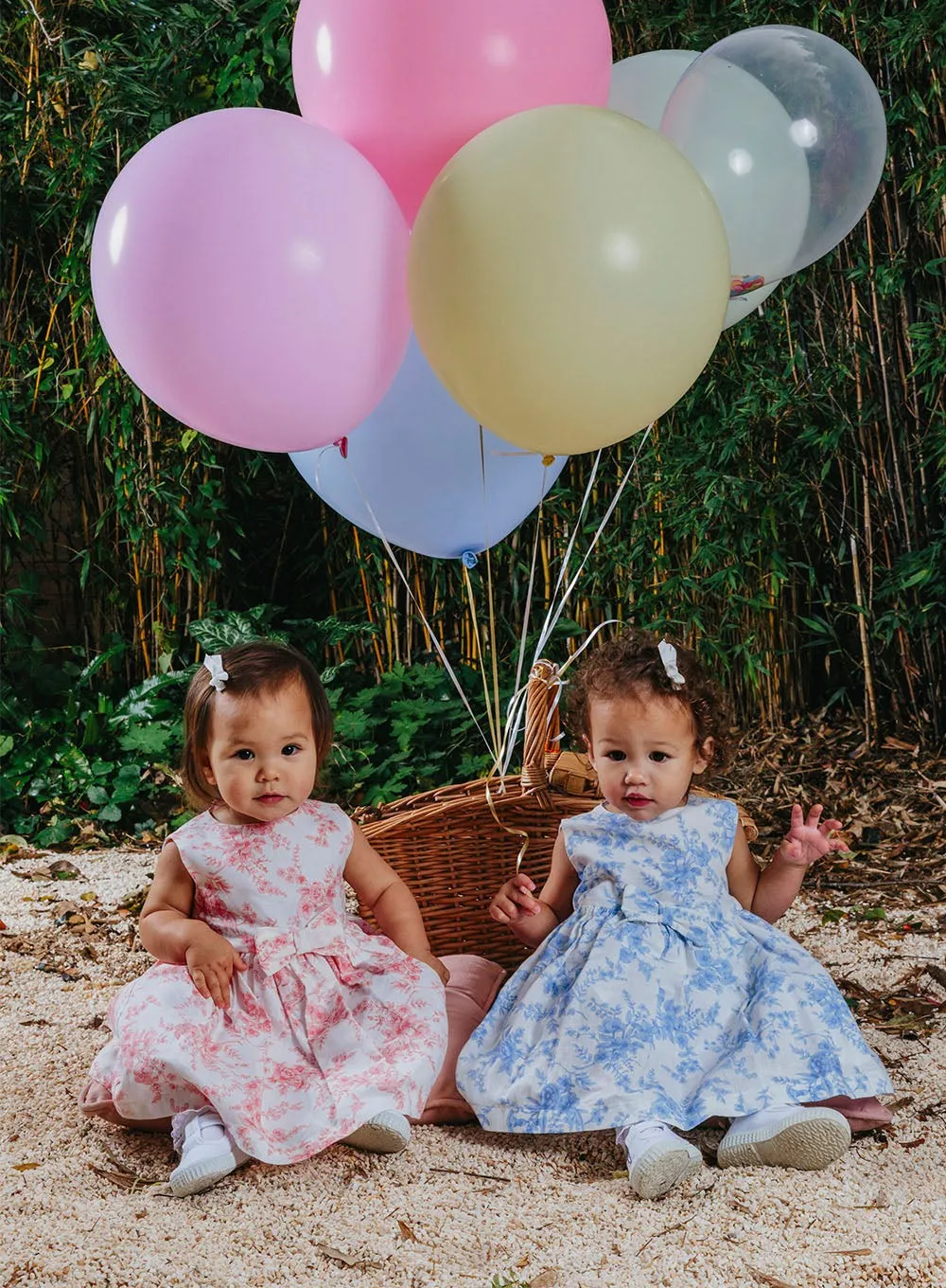 Baby Maeva Bow Dress in Pink Floral