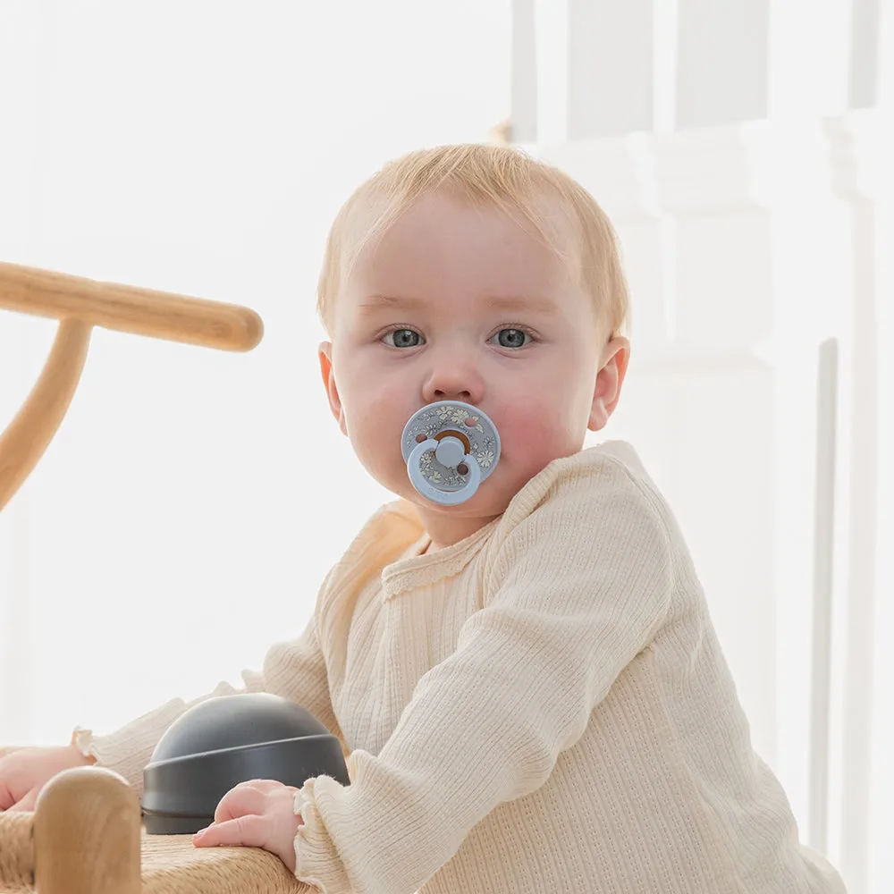 Bibs x Liberty Colour Natural Latex Pacifier 2 pack | Dusty Blue Mix