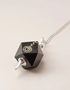 Black Agate Cho-ku Reiki Pendulum