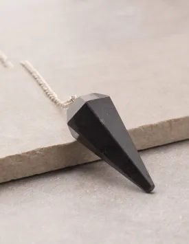Black Tourmaline Gemstone Pendulum