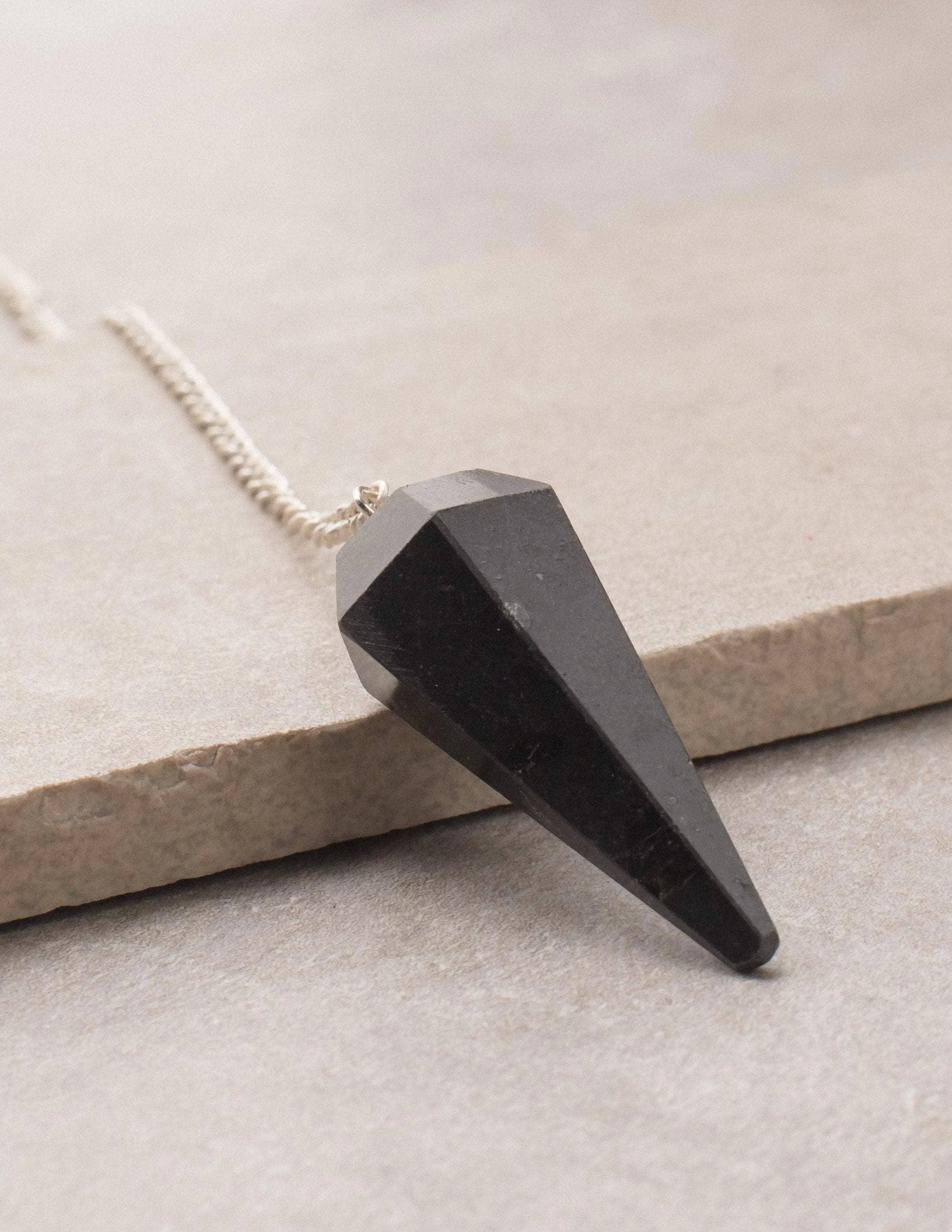 Black Tourmaline Gemstone Pendulum