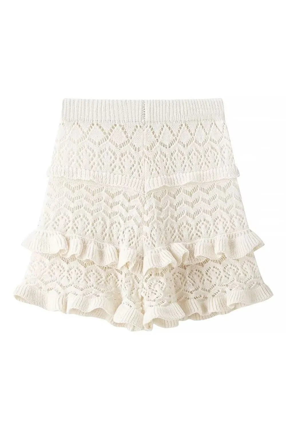 'Brooklyn'Minimalist Knit Top & Openwork Skirt Set（Sold Seperately)