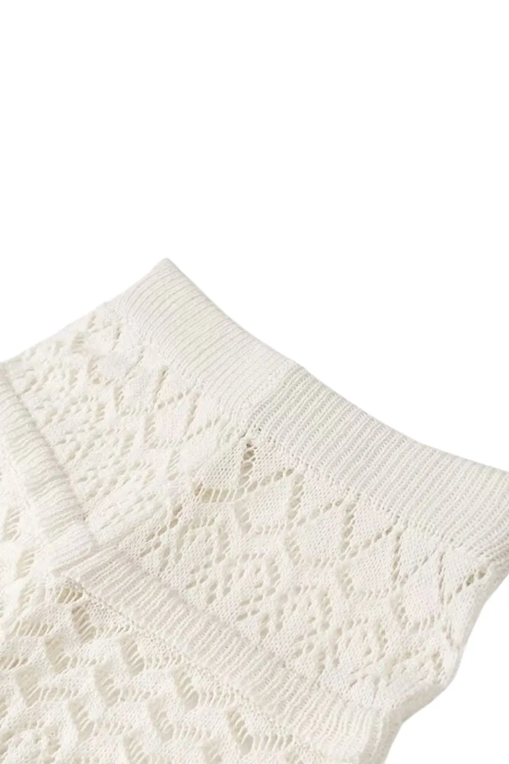 'Brooklyn'Minimalist Knit Top & Openwork Skirt Set（Sold Seperately)