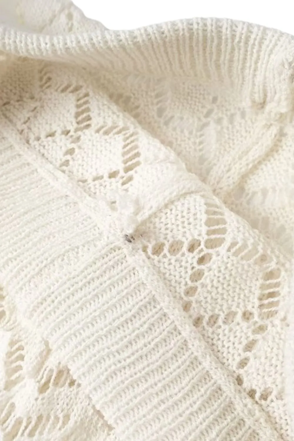 'Brooklyn'Minimalist Knit Top & Openwork Skirt Set（Sold Seperately)