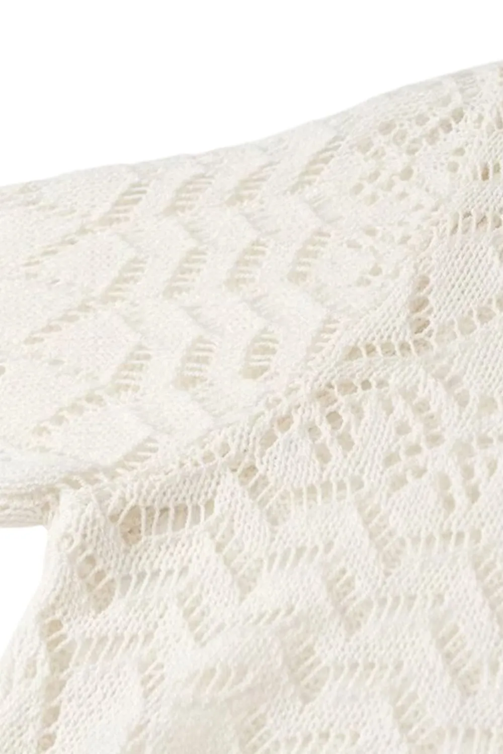 'Brooklyn'Minimalist Knit Top & Openwork Skirt Set（Sold Seperately)