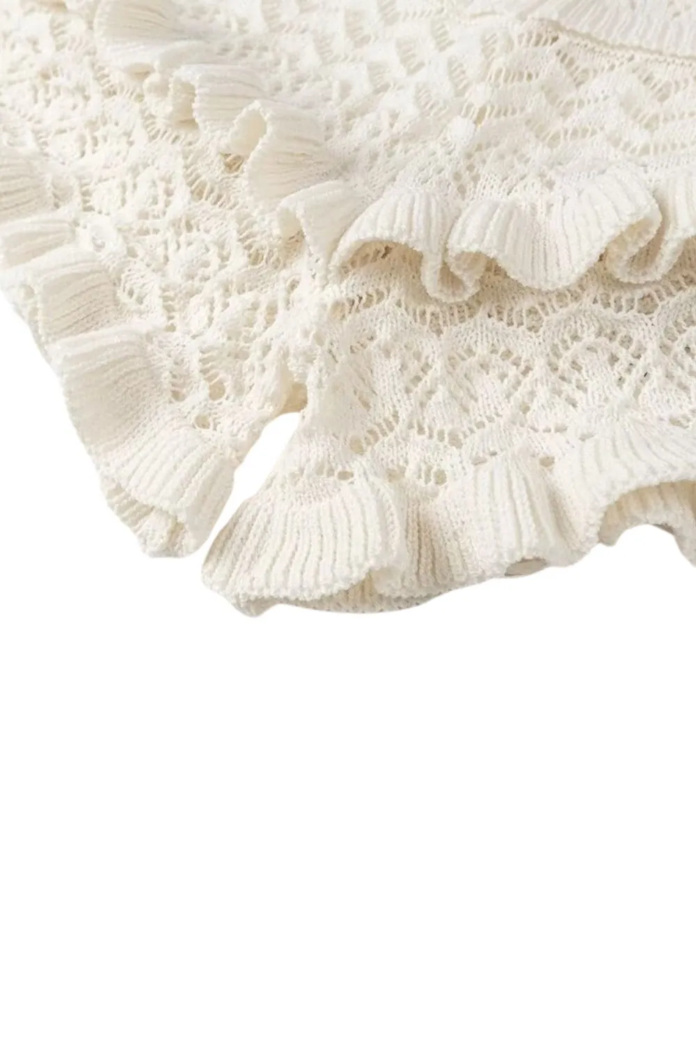 'Brooklyn'Minimalist Knit Top & Openwork Skirt Set（Sold Seperately)