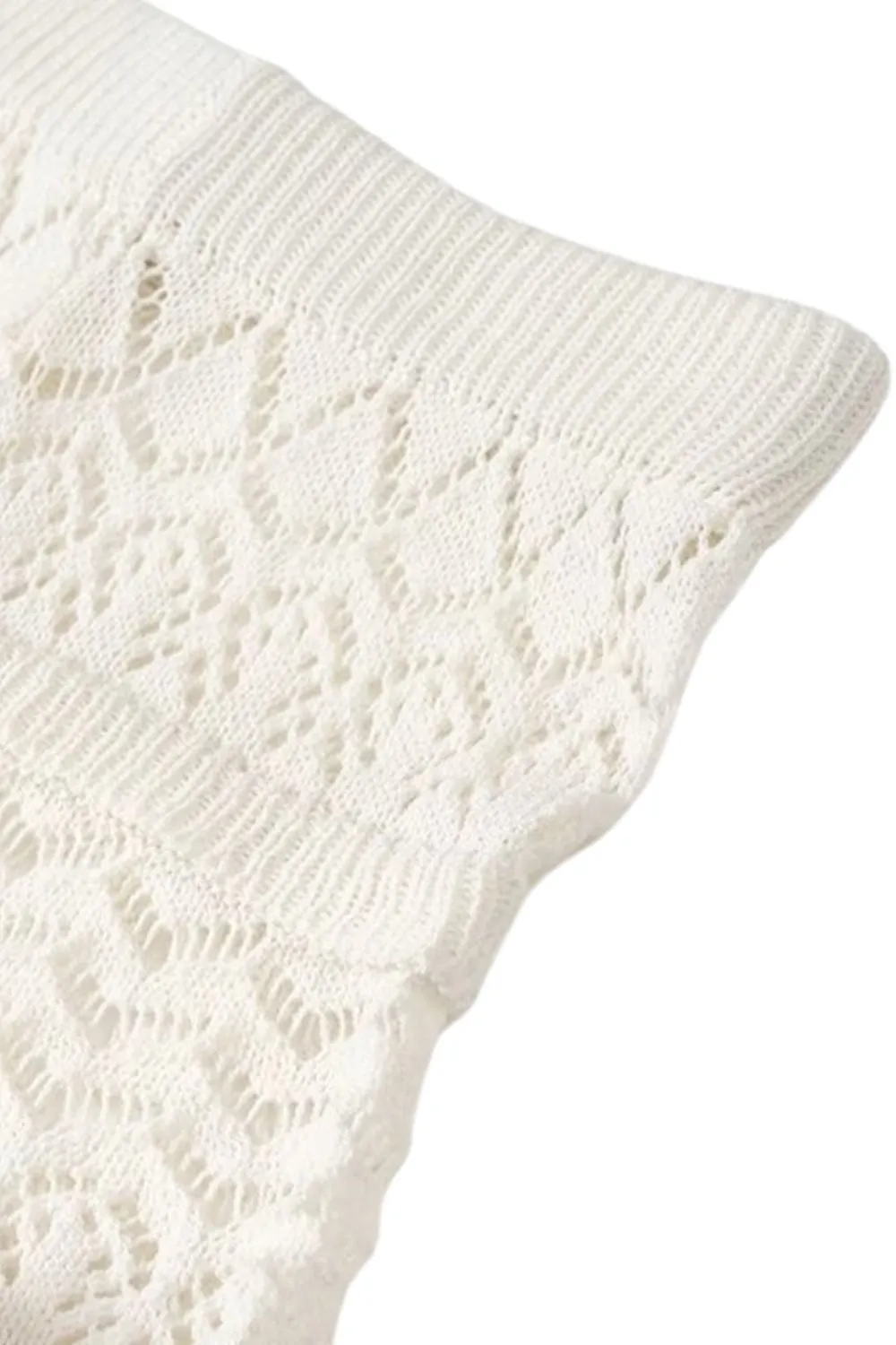 'Brooklyn'Minimalist Knit Top & Openwork Skirt Set（Sold Seperately)
