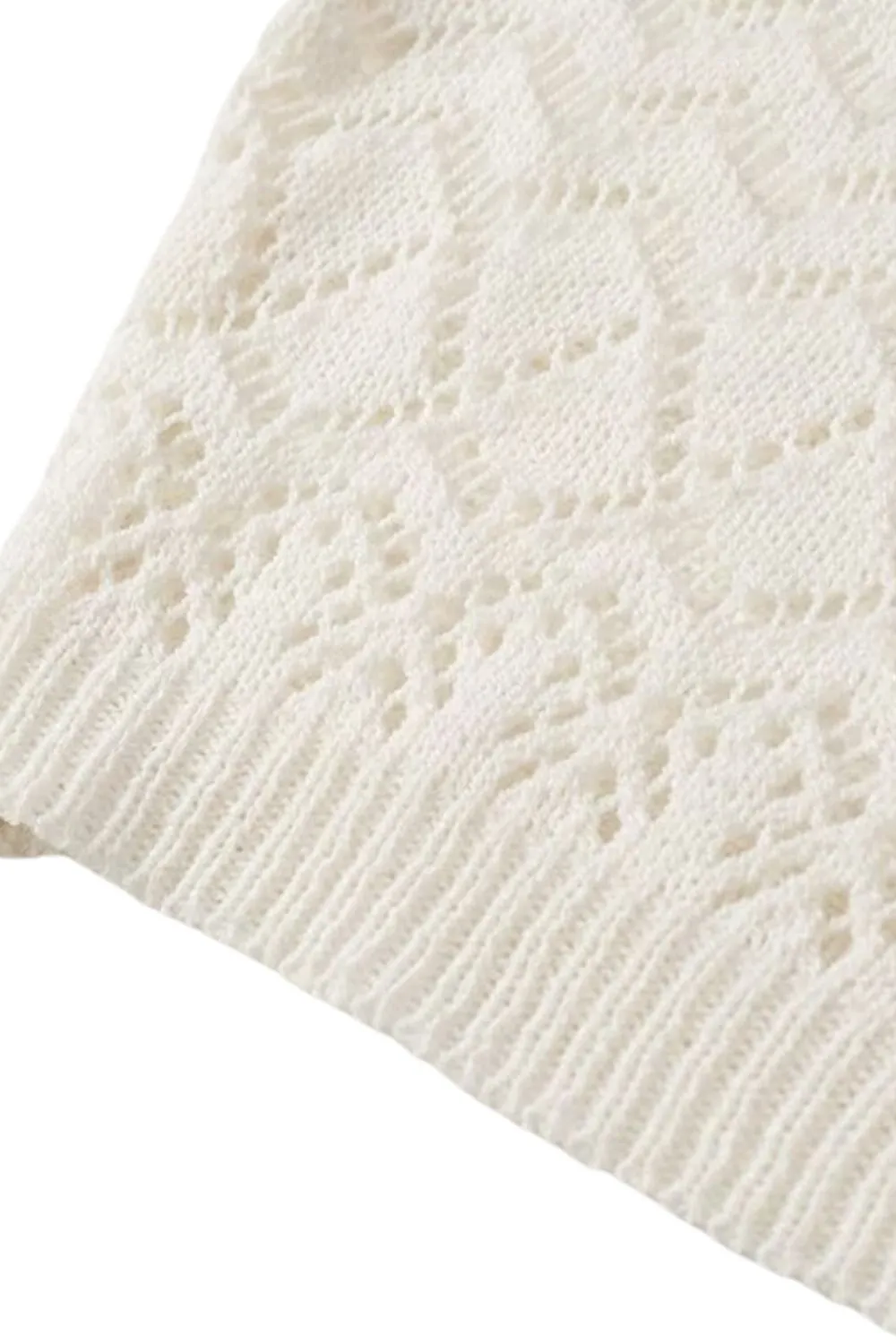 'Brooklyn'Minimalist Knit Top & Openwork Skirt Set（Sold Seperately)