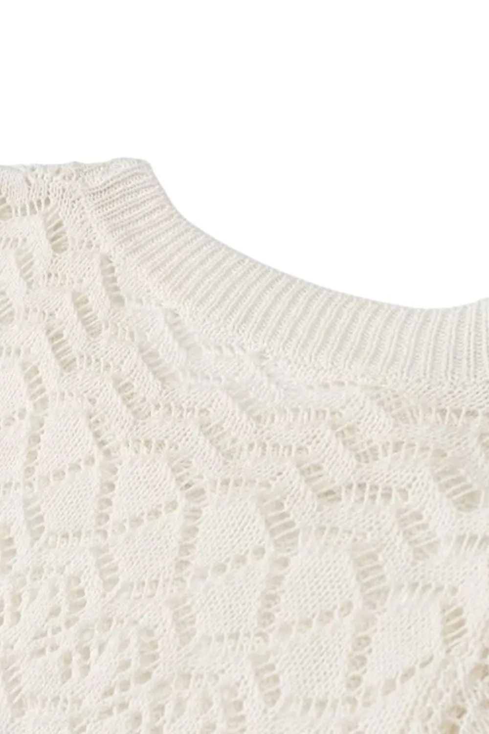 'Brooklyn'Minimalist Knit Top & Openwork Skirt Set（Sold Seperately)