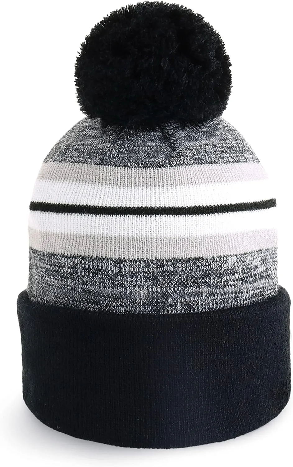 CHOK.LIDS Plain Color Stripe Beanies for Men and Women Soft Acrylic Knit Cuffed Beanie Cap Winter Hat Outdoor