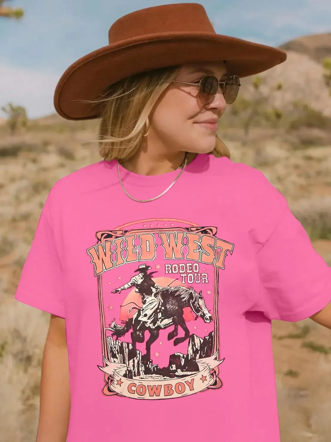 Cowgirl Western Dress for Women Rodeo Cowboy Graphic Tees Vintage Country Western Outfits Casual Short Sleeve Dresses