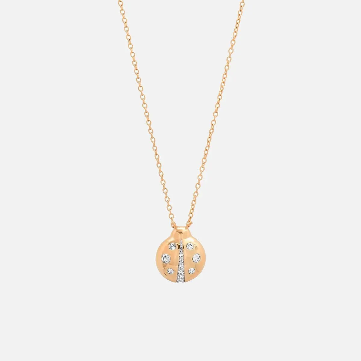 Diamond Baby Ladybug Necklace