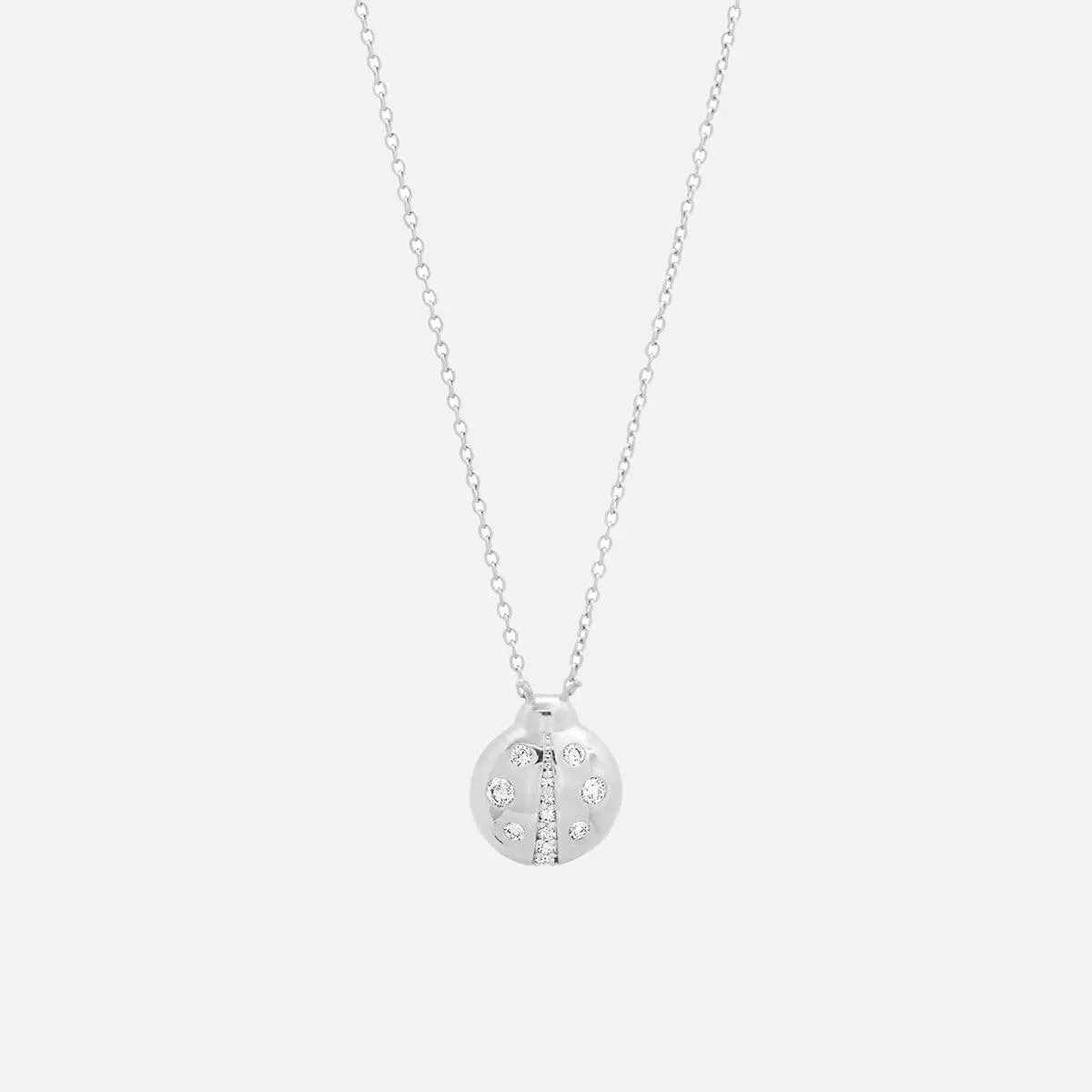 Diamond Baby Ladybug Necklace