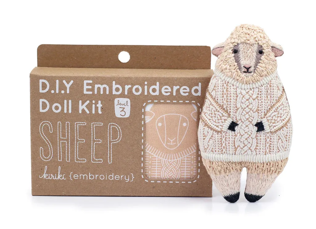 DIY Embroidered Doll Kit