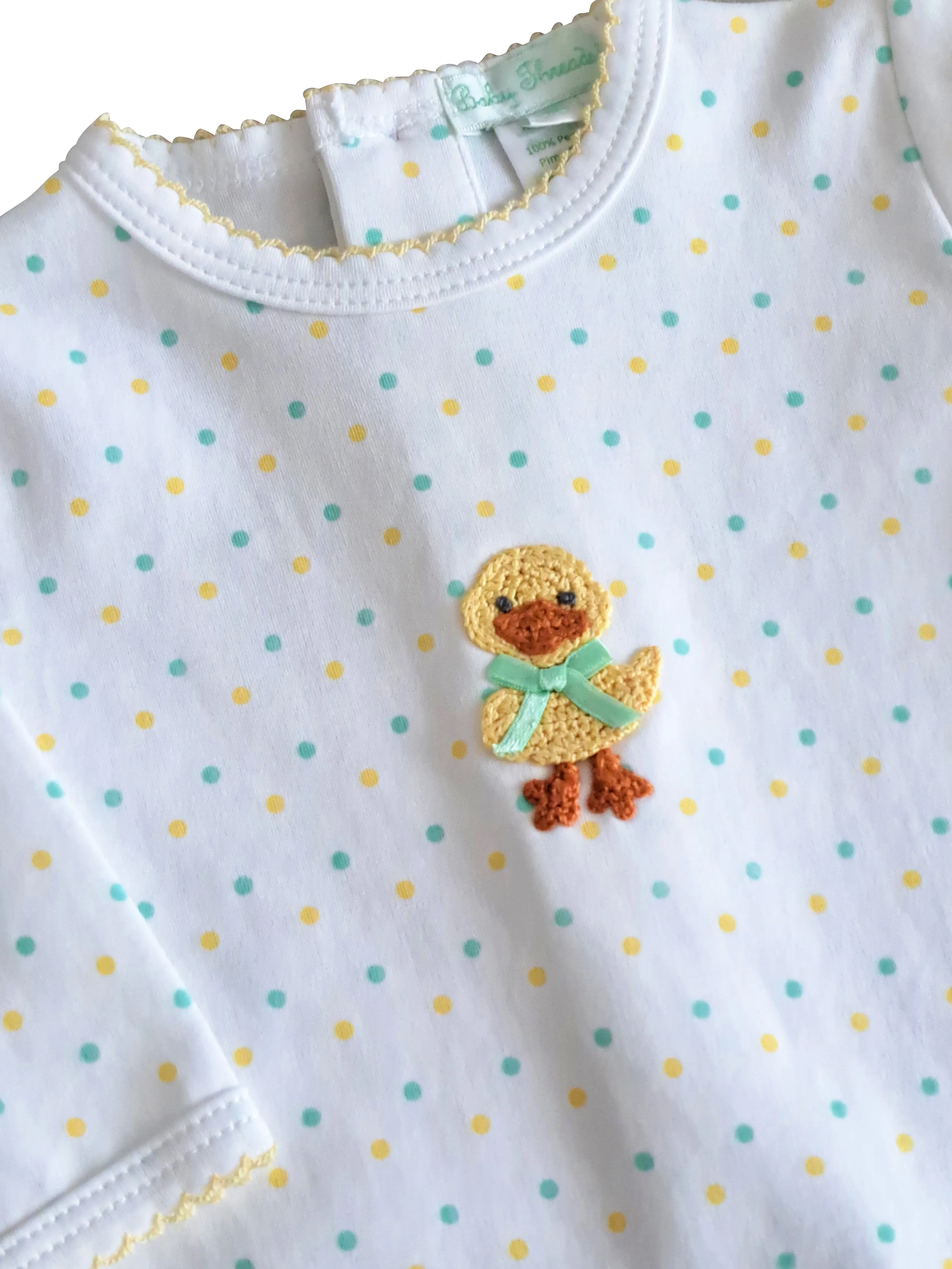 Ducky Polka Dots Baby's Footie