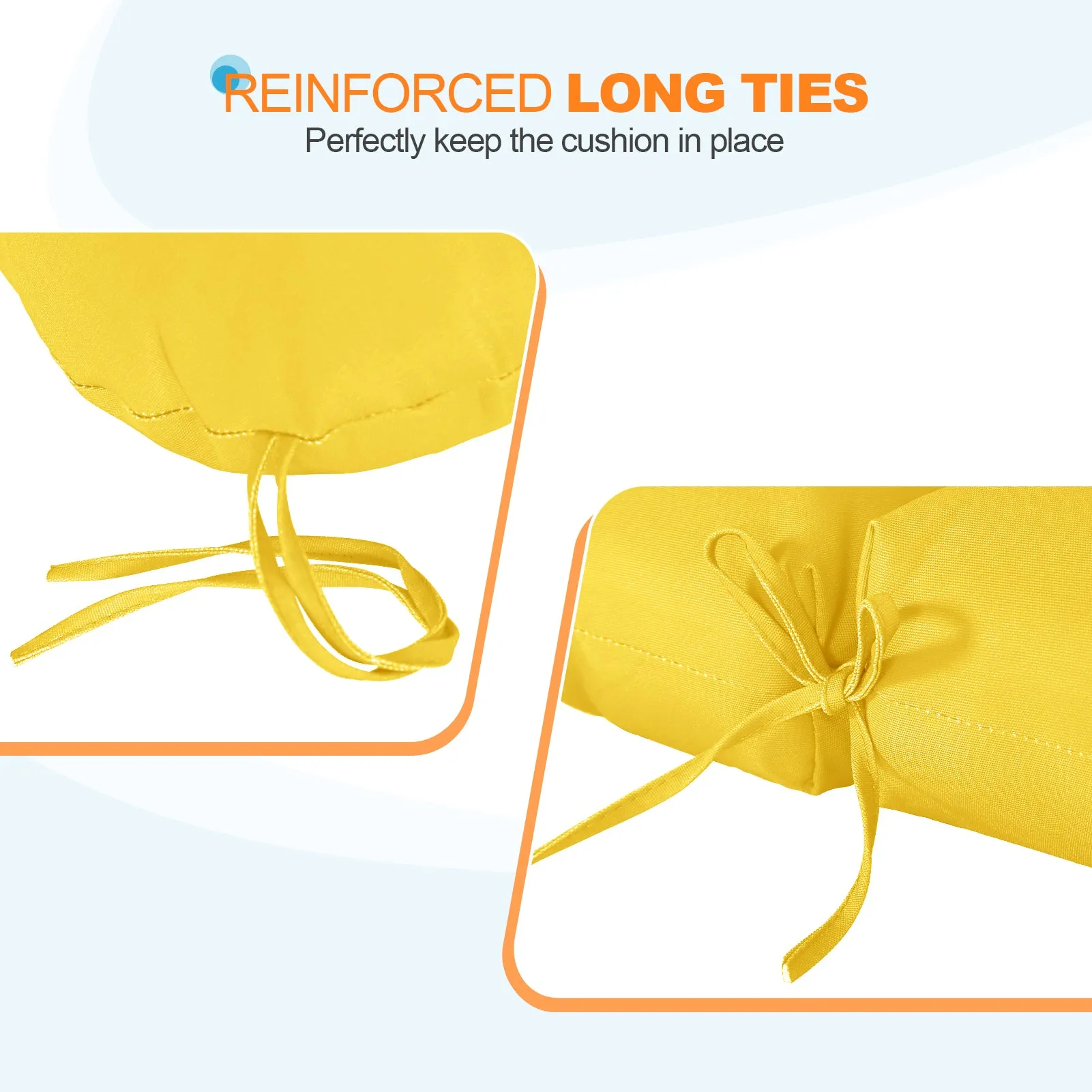 EAGLE PEAK Tufted Outdoor/Indoor Seat/Back Chair Cushion, Set of 2, 42'' x 21''