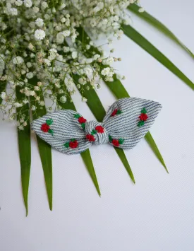 Embroidered Headbands | Cotton | Indigo Stripe | Infant and Girls