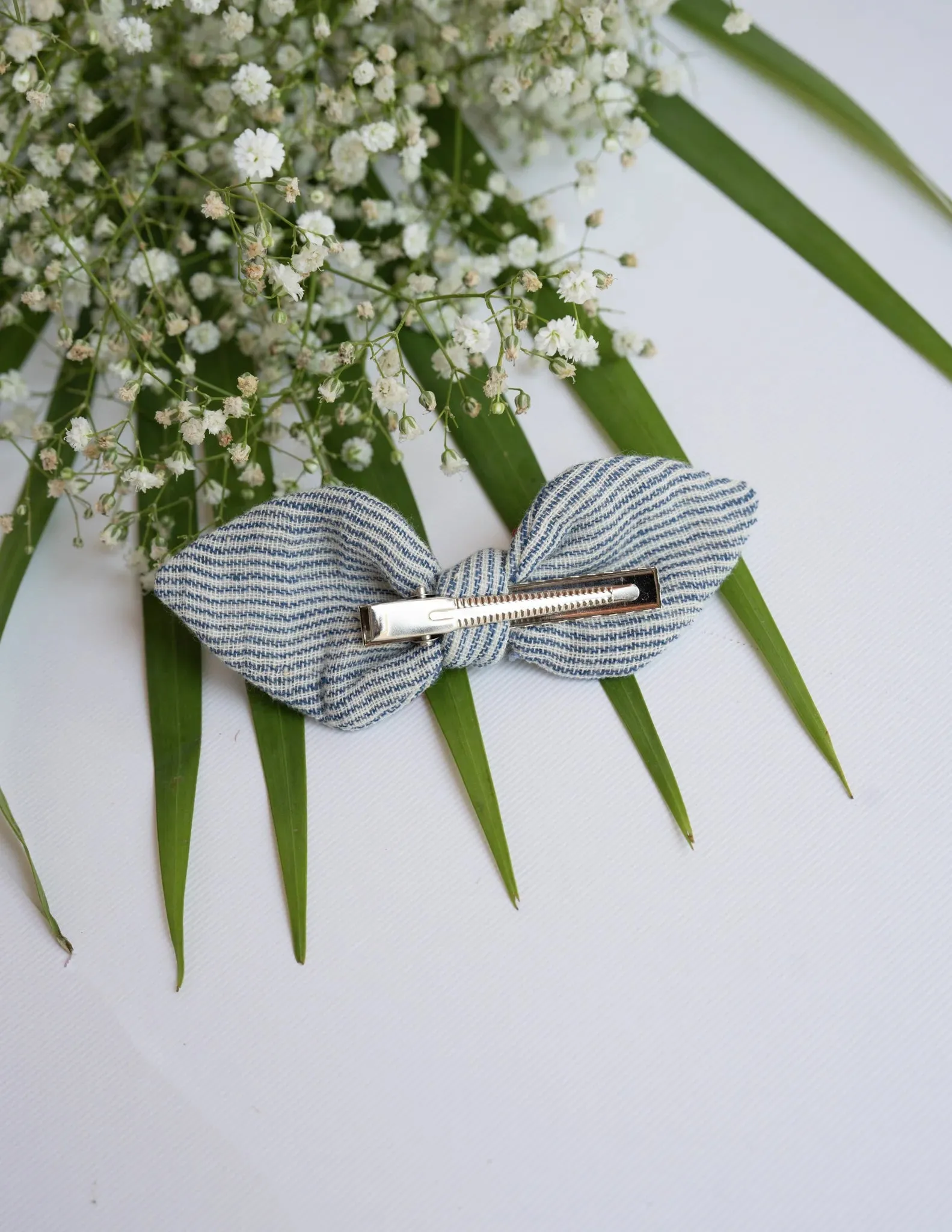 Embroidered Headbands | Cotton | Indigo Stripe | Infant and Girls