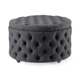 Emma Storage Ottoman Large 75cm Charcoal